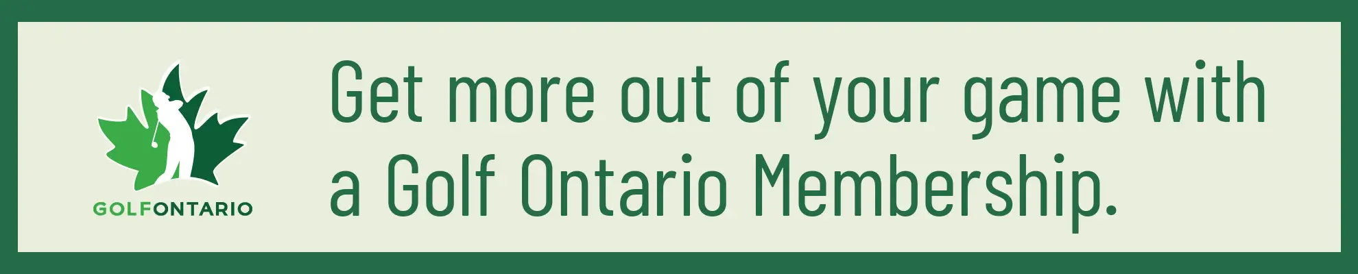 Golf Ontario Banner